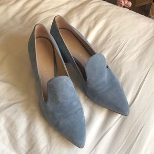 Stuart Weitzman blue suede shoes